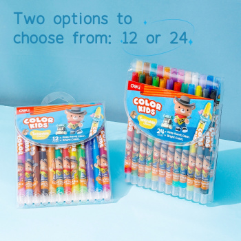 Восковые мелки Deli EC223-24