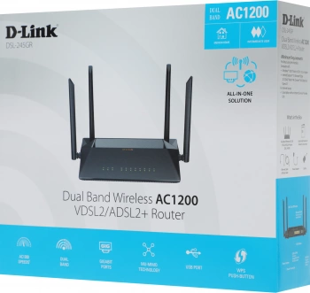 Роутер беспроводной D-Link DSL-245GR/R1A
