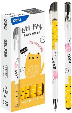 Ручка гелев. Deli EG81-BK
