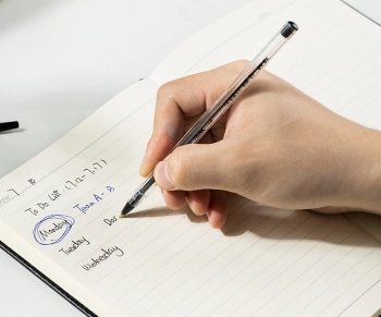 Набор ручек шариков. Deli Think EQ4-MT-BK