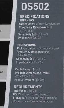 Наушники с микрофоном MSI DS502