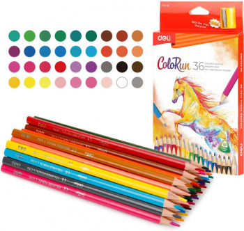 Карандаши цв. Deli  EC132-36