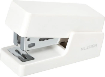 Степлер мини Deli ENS083WHITE Linfini N10 24/6 (15листов) белый 15скоб металл/пластик блистер