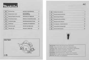 Циркулярная пила (дисковая) Makita HS7601