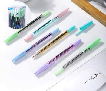 Ручка шариков. Deli Macaron EQ6C-B