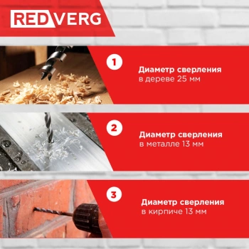 Дрель ударная RedVerg RD-ID1000/2S