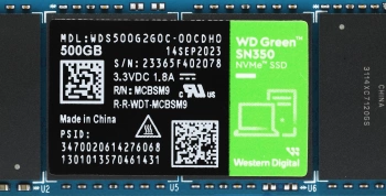 Накопитель SSD WD S PCIe 3.0 x4 500GB WDS500G2G0C