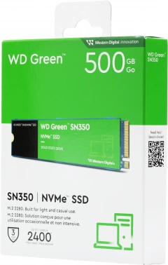 Накопитель SSD WD S PCIe 3.0 x4 500GB WDS500G2G0C