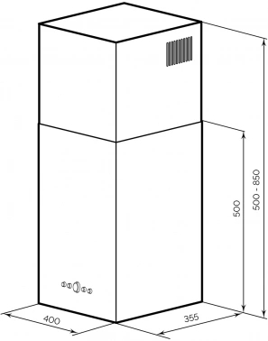 Вытяжка каминная Lex Mono 400