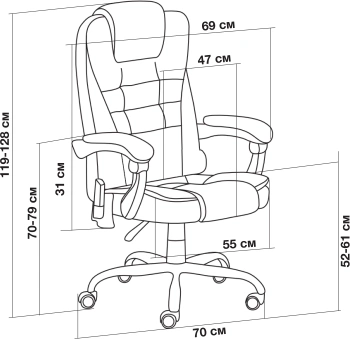 Кресло Cactus  CS-CHR-OC05M-BR с вибромассажем