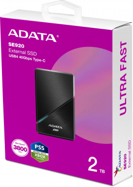 Накопитель SSD A-Data USB-C 4.0 2TB SE920-2TCBK SE920