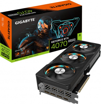 Видеокарта Gigabyte PCI-E 4.0 GV-N407SGAMING OC-12GD NVIDIA GeForce RTX 4070 Super 12Gb 192bit GDDR6X 2475/21000 HDMIx1 DPx3 HDCP Ret