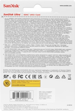 Флеш карта SDXC 64GB Sandisk  SDSDUNB-064G-GN6IN