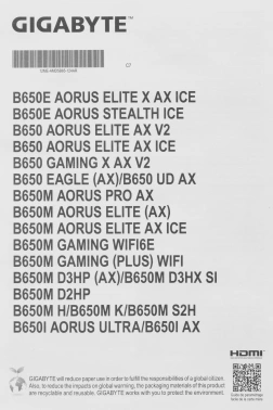 Материнская плата Gigabyte B650M D3HP AX