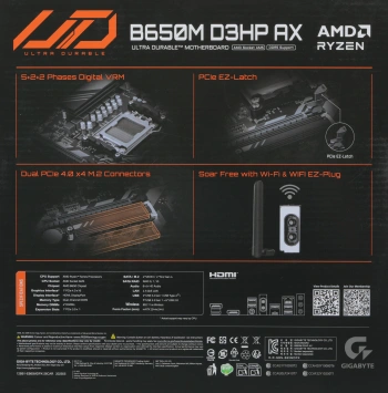Материнская плата Gigabyte B650M D3HP AX