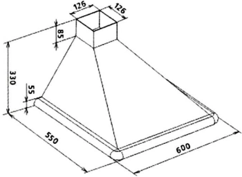 Вытяжка каминная Elikor Сатурн 60П-180-В1Л