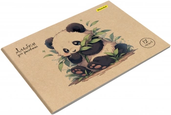 Альбом для рисования Silwerhof 12л. A4 Акварель на крафте 4диз. мел.картон скрепка (упак.:4шт)