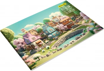 Альбом для рисования Silwerhof 20л. A4 Сказочный мир 4диз. мел.картон скрепка (упак.:4шт)