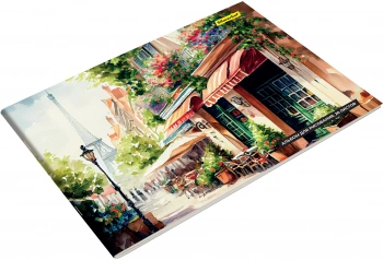 Альбом для рисования Silwerhof 20л. A4 Акварельные пейзажи 4диз. мел.картон скрепка (упак.:4шт)