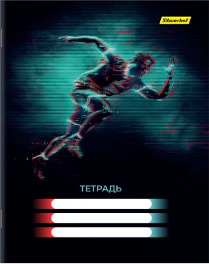 Набор тетрадей Silwerhof 18л. лин. A5 Спорт 4диз. мел.карт. вод.лак скрепка (упак.:4шт)