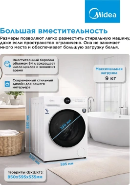 Стиральная машина Midea MF200W90WBS/W-RU