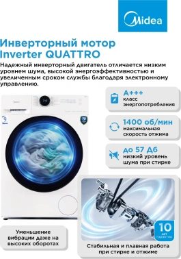 Стиральная машина Midea MF200W90WBS/W-RU