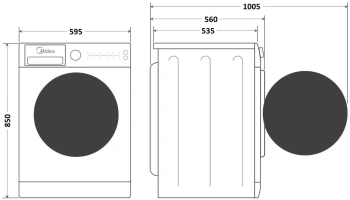 Стиральная машина Midea MF200W90WBS/W-RU