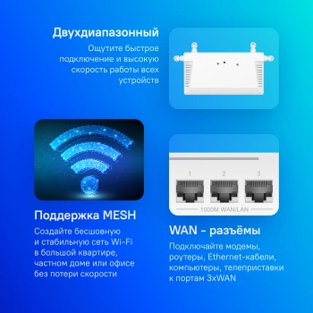 Роутер беспроводной Huawei WiFi AX2 WS7001-22