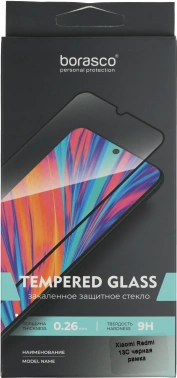 Защитное стекло для экрана BoraSCO прозрачный для Xiaomi Redmi 13C 2.5D антиблик. 1шт. (72829)