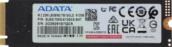Накопитель SSD A-Data PCIe 3.0 x4 512GB SLEG-700G-512GCS-SH7