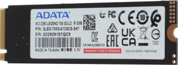 Накопитель SSD A-Data PCIe 3.0 x4 512GB SLEG-700G-512GCS-SH7