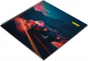 Скетчпад Silwerhof 20л. 190x190мм Неон 4диз. гребень