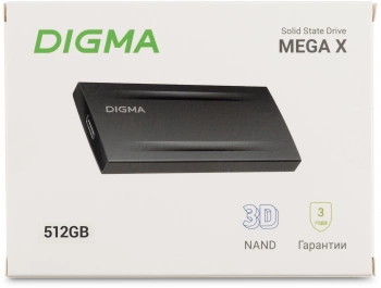 Накопитель SSD Digma USB3.2 Gen2x2 512GB DGSM8512G2MGG MEGA X