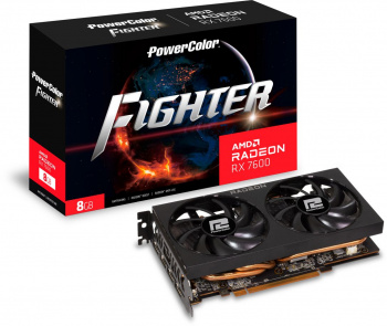 Видеокарта PowerColor PCI-E 4.0  RX 7600 8G-F
