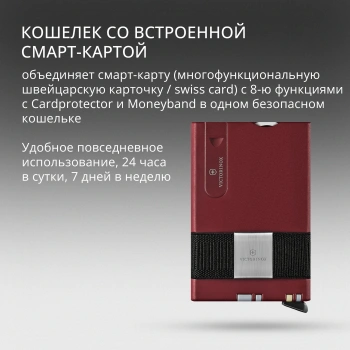 Швейцарская карта Victorinox Smart Card Wallet Iconic Red