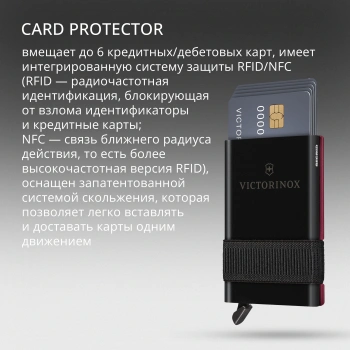 Швейцарская карта Victorinox Smart Card Wallet Iconic Red