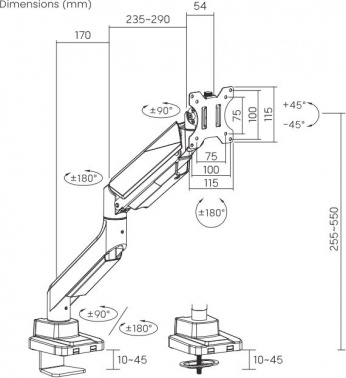 Кронштейн для мониторов Ultramounts UM717