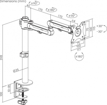 Кронштейн для мониторов Ultramounts UM736