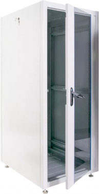 Шкаф коммутационный ЦМО (ШТК-Э-30.6.8-13АА) напольный 30U 600x800мм пер.дв.стекл металл направл.под винты 620кг серый 715мм 68кг 120град. 1454мм IP20 металл