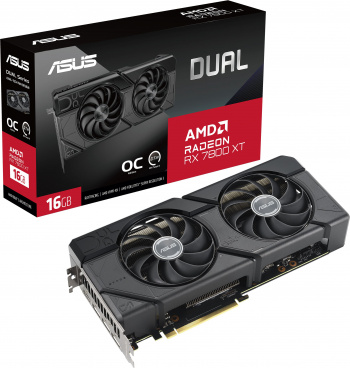 Видеокарта Asus PCI-E 4.0  DUAL-RX7800XT-O16G