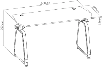 Стол игровой Cactus  CS-GMD-BK-RGB