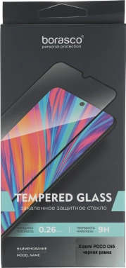 Защитное стекло для экрана BoraSCO прозрачный для Xiaomi Poco C65 2.5D антиблик. 1шт. (72845)