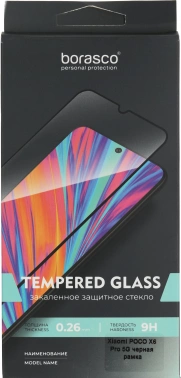 Защитное стекло для экрана BoraSCO прозрачный для Xiaomi Poco X6 Pro 5G 2.5D антиблик. 1шт. (72969)
