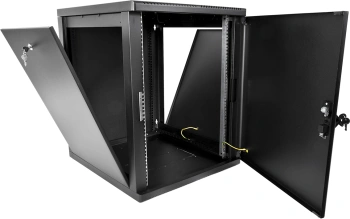 Шкаф коммутационный ЦМО (ШРН-М-12.650.1-9005) настенный 12U 600x650мм пер.дв.металл 120кг черный 581мм 24.48кг 180град. 610мм IP20 металл