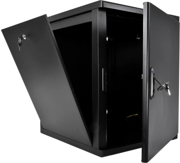 Шкаф коммутационный ЦМО (ШРН-М-15.650.1-9005) настенный 15U 600x650мм пер.дв.металл направл.под закл.гайки 120кг черный 581мм 27.36кг 180град. 745мм IP20 сталь