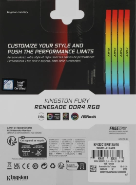 Память DDR4 16GB 3200MHz Kingston  KF432C16RB12A/16
