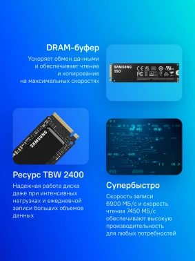 Накопитель SSD Samsung PCIe 4.0 x4 4TB MZ-V9P4T0BW