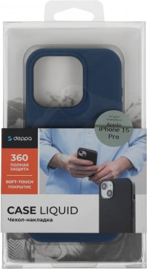 Чехол (клип-кейс) Deppa для Apple iPhone 15 Pro Liquid Silicone