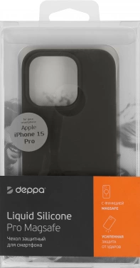 Чехол (клип-кейс) Deppa для Apple iPhone 15 Pro Liquid Silicone