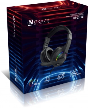 Наушники с микрофоном Оклик HS-L315G